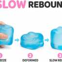 Nice Stress Cube, Squishy Fidget Toy Cubes,Slow Rising Squeeze Cube Balls, Non-Sticky Gel Desk Toy for Relaxation & Focus for Adults,Blue,2.2inch