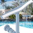POOLHACKER Original Pool Sprinkler Fountains for Above and In-ground Pools, Adjustable Whale Tail Waterfall Wide Width for Relaxation & Cooling, 10-20 Degrees, Gray (Base)