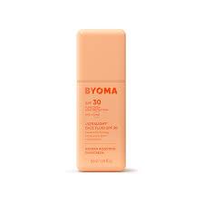 BYOMA SPF 30 Face Fluid  UltraLightweight Facial Sunscreen for All Skin Tones  Luminous Glow, No White Cast  SPF Moisturizer Strengthens Skin Barrier  1.69 fl.oz