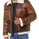 Levi's Men's Faux Shearling Rancher Aviator Jacket, Brown, X-Large