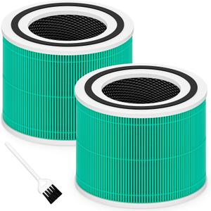 Core 300 Toxin Absorber Replacement Filter for LEVOIT Core 300, Core 300S and Core 300-P Air Purifier, 3-in-1 H13 True HEPA Filter Replacement, Compared to Part # Core 300-RF-TX, 2 Pack, Green
