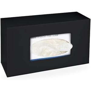 SimplyImagine Black Glove Box Holder Dispenser – Single Side Loaded Acrylic Rack for Medical, Latex, Rubber, Nitrile, and Exam - Gloves Not Included (Black, Single)