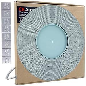 CKAuto 0.25oz, Grey, Adhesive Stick on Roll Wheel Weights, 5 kgs/ 11 lb/Roll, 715pcs, OE Quality