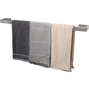 TocTen Bath Towel Rack - Square Base Thicken SUS304 Stainless Steel Towel Bar for Bathroom, Bathroom Bar Accessories Towel Rod Heavy Duty Wall Mounted Towel Holder (Brushed Nickel, 30 Inch)