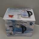 CHEFMAN Electric Kettle - 1.2L 1500W Hot Water Tea Pot with Infuser, BPA Free, Auto Shut Off, Boil-Dry Protection, Removable Lid, LED Light, Cordless Glass Electric Tea Kettle  Stainless Steel