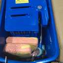 MATTHEW Cleaning Blue 22Quart Compact Mop Bucket INCL.2 Pcs Mop Head with Side Press Wringer On Wheels,Tandem Portable Floor Cleaning Wavebrake,Ideal for Household,Industrial,Restaurant,Janitorial Use