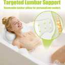 Full Body Bath Pillow for Tub - Extra Long & Thick Tub Pillow with Head, Back & Lumbar Support, 168 Non-Slip Suction Cups, Soft 5D Mesh Spa Cushion, Fits All Tubs-Gift for Soaking