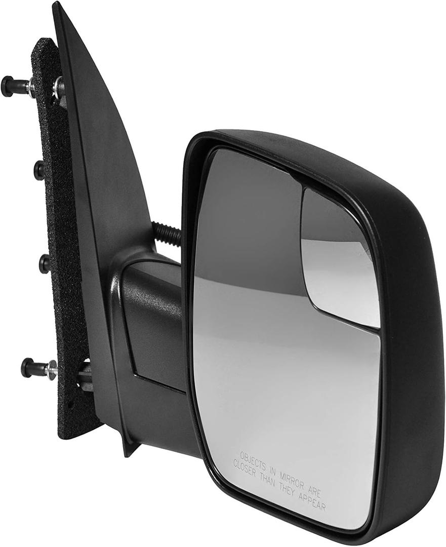 Dependable Direct Passenger Side Textured Side View Mirror Compatible with 2010-2014 Ford E-150 E-250 E-350 E-450 Super Duty - Parts Link #: FO1321396