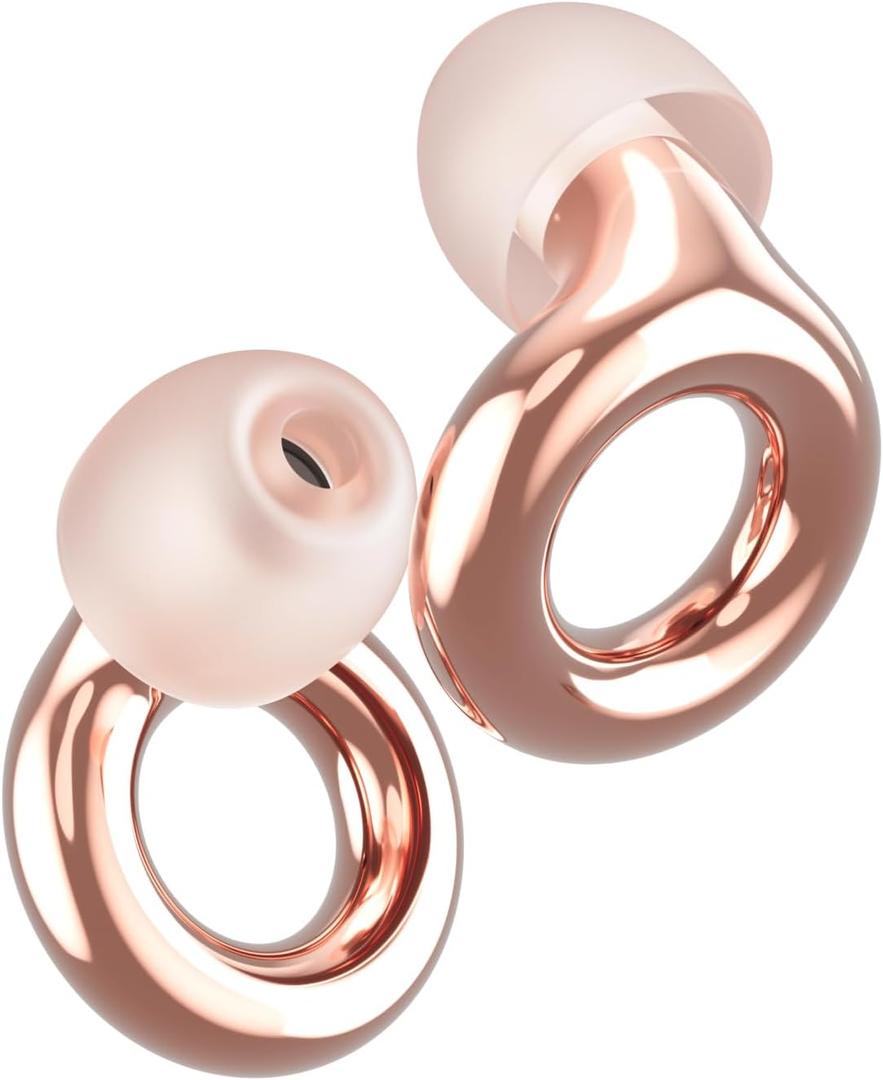 Loop Experience 2 Ear Plugs  Stylish Certified Hearing Protection for Concerts & Festivals, Live Events, Musicians, Sports, DJs and Nightlife  17dB Noise Reduction Earplugs (High-Fidelity) (Rose Gold)