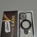 Compatible with iPhone 13 Pro Case with Invisible Magnetic Ring Stand [Compatible with Mag-Safe] [Full Camera Lens Protector] Plating Clear Phone Case for iPhone 13 Pro 6.1", Black