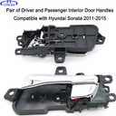 Interior Chrome Door Handle for Hyundai Sonata 2011-2015, Front or Rear Left & Right Side Replaces 826103S010, 82610-3S010