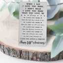 CPLJW 10 Year Anniversary Card Gifts for Women, Ten Tenth Anniversary Romantic Gifts for Him, 10th Wedding Wallet Card Gift