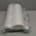 Drum Lamp Shades for Table Lamps 12" Top x 12" Bottom x 8" High Linen Lampshade Lamp Shade with E27 to E26/E14 Adapters for Floor Lamps Bedside Lamps, White fine lines, Assembly Required