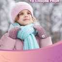 Kids Toddler Winter Warm Fleece Lined Gloves for Girls Boys, Thick Thermal Cute Knit Gloves for Cold Weather (Blue)