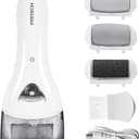 Electric Feet Callus Removers Rechargeable, Portable Electronic Foot File Pedicure Tools, Electric Callus Remover Kit, Professional Pedi Feet Care Perfect for Dead, Hard Cracked Dry Skin (001-white)
