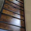 JSB No Assembly Folding Bookshelf, 5 Tier Book Shelf for Storage, Vintage Wood Foldable Bookcase for Living Room, Bedroom, Office Organization Shelves (Fire Brown)