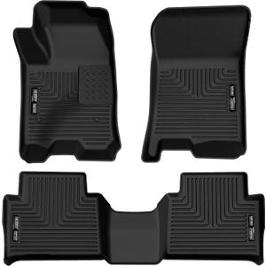 Husky Liners Weatherbeater Floor Mats | Fits 2024 - 2025 Chevrolet Colorado & GMC Canyon Crew Cab | Front & 2nd Row, 3-pc Black - 99221