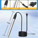 2000W Immersion Water Heater, Electric Fully Sumbersible Pool Heater, Fast Heating Stainless Steel Bathtub Heater, for Small Inflatable Swim Pool, Stock Tank, Hot Tub, Baptistry, Bucket, Outdoor