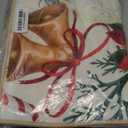 RoomTalks Vintage Christmas Indoor Door Mat 2x3 Entrance Rug Low Pile Washable, Xmas Tree Red Flowers Winter Plants Rug, Country Floral Christmas Small Area Rugs for Kitchen Bathroom Entryway Bedroom (Red and Green)