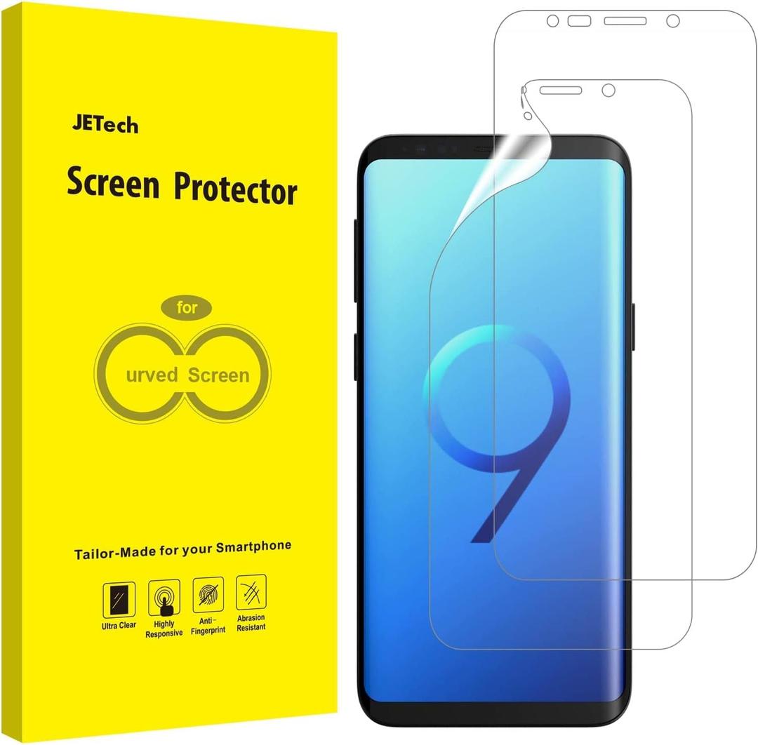 JETech Screen Protector for Samsung Galaxy S9 6.2-Inch, HD Clarity, Flexible TPU Film, 2-Pack