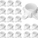 12 Packs 2" PVC Flange, Table Screw Caps PVC Pipe Fittings for DIY Rod Holder Projects, Making Storage Shelves, Support Feet