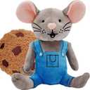 Give Mouse Cookie Plush Toy, Mouse with Cookie, 2-Piece Book Buddy Stuffed Animals for Kids and Teachers