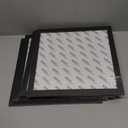 Black 12x12 Picture Frame Set,Square Photo Frame with Mat Display Pictures 8x8 or 12 x 12 Without Mat,PVC Glass,for Wall Home Office Dcor12x12,Black