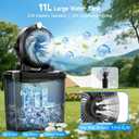 Portable Misting Fan - 11L Bucket, 20000mAh Rechargeable Battery Powered Fans for Patios, Outdoor Fans With Night Light, 3 Wind Speed & 4 Spray Mister Camping Cooling Fan, Waterproof Design