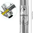 Patio Umbrella Accessories, Outdoor Umbrella Replacement Parts, Push-Button Tilt Adjustment for Garden Umbrellas, Silver (1.5inch)