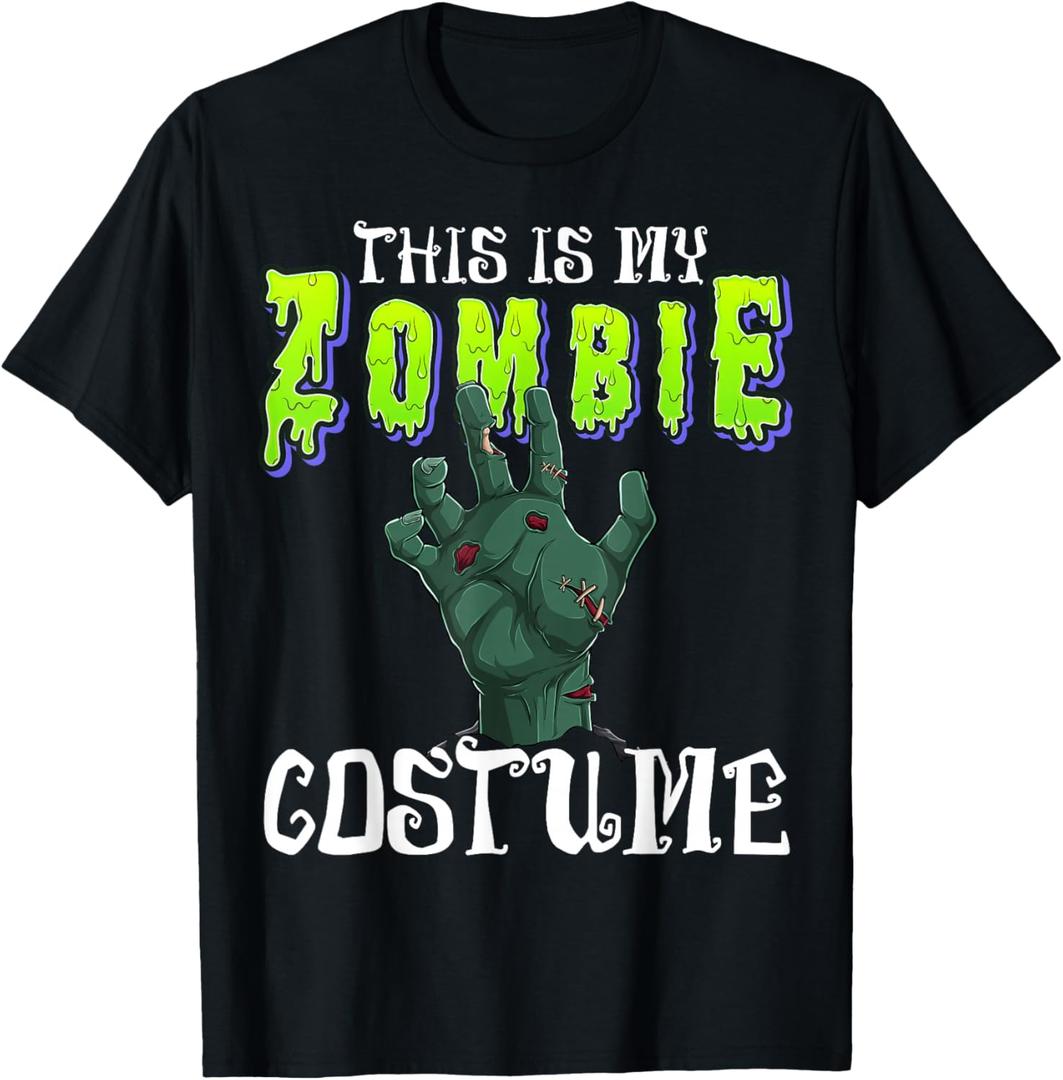 This Is My Zombie Costume - Halloween Costume Zombie Hand T-Shirt