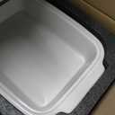 Large Baking Dish with Lid,5.5 Quart Lasagna Pan with Lid, 13.5x9 inch Ceramic Casserole Dish with Lid, Microwave, Dishwasher Safe, White