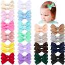 Oaoleer Baby Hair Clips, 40PCS Satin Hair Bows for Girls Toddler Babies Kids Baby, Non Slip Tiny Hair Accessories for Infants Toddlers Kids Children Little Girls (Hair Bows-Satin)