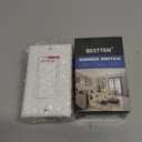 BESTTEN 2 Pack Dimmer Light Switch, Universal Lighting Control, Single Pole or 3 Way, Compatible with LED Dimmable Lamp, CFL, Incandescent, Halogen Bulb, Decorator Wallplate Included, UL Listed, White (Standard)