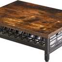 IBUYKE Coffee Pod Drawer Holder,40 Capsule Pods, Compatible for Nespresso Vertuo Pods, Wooden Top and Mesh Shelves, Home Kitchen Counter Coffee Bar Organizer, Rustic Brown,TCJ101H