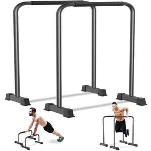 Dip Bar, 2-in-1 Adjustable Dip Stand Station for Home Workout, Heavy Duty Parallel Bars Workout Equipment for Strength Training