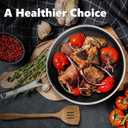 OATOFP Non Stick Frying Pans 12 inch, Hybrid Improved Version Frying Pans Nonstick with Lid,non stick Stainless Steel Skillets, Dishwasher and Oven-Safe Chef Pan, PFOA Free Cookware upgraded design