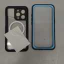 Temdan Magnetic for iPhone 16 Pro Case Waterproof,Built-in Screen Protector[IP68 Underwater][Upgrade Military Dropproof][Compatible with MagSafe] Full Body Shockproof for Case 6.3''-Blue