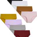 Boboking Teen Girls Underwear Cotton Brief Panties 8 pack (6, Yellow)