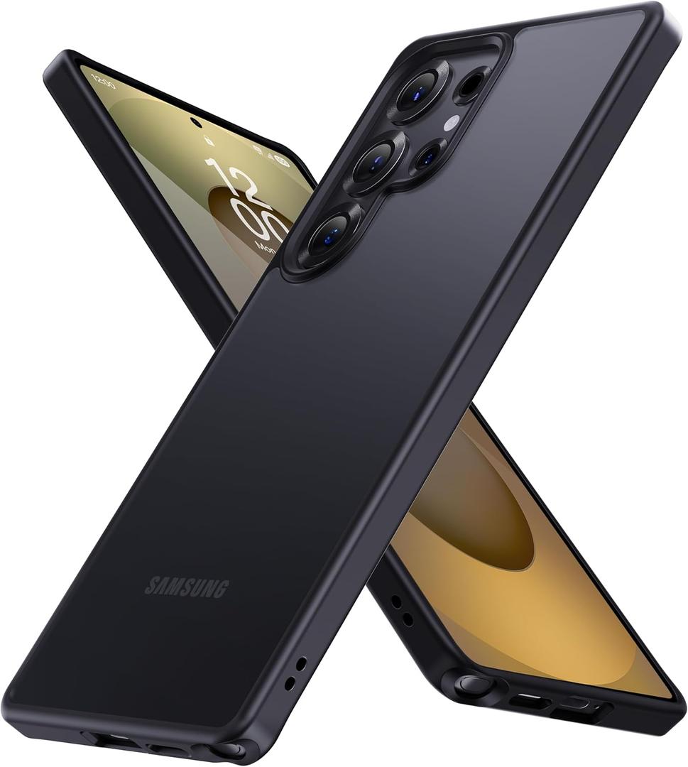 CASEKOO Slim Fit Designed for Samsung Galaxy S25 Ultra Case [16FT Military Drop Protection] [Anti Stain Tech] Thin Matte Translucent Shockproof Protective S25 Ultra Case 6.9'', Black
