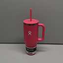 Hydro Flask Travel Tumbler with Handle, Lid and Straw - Insulated Stainless Steel in 40 Oz Zinnia