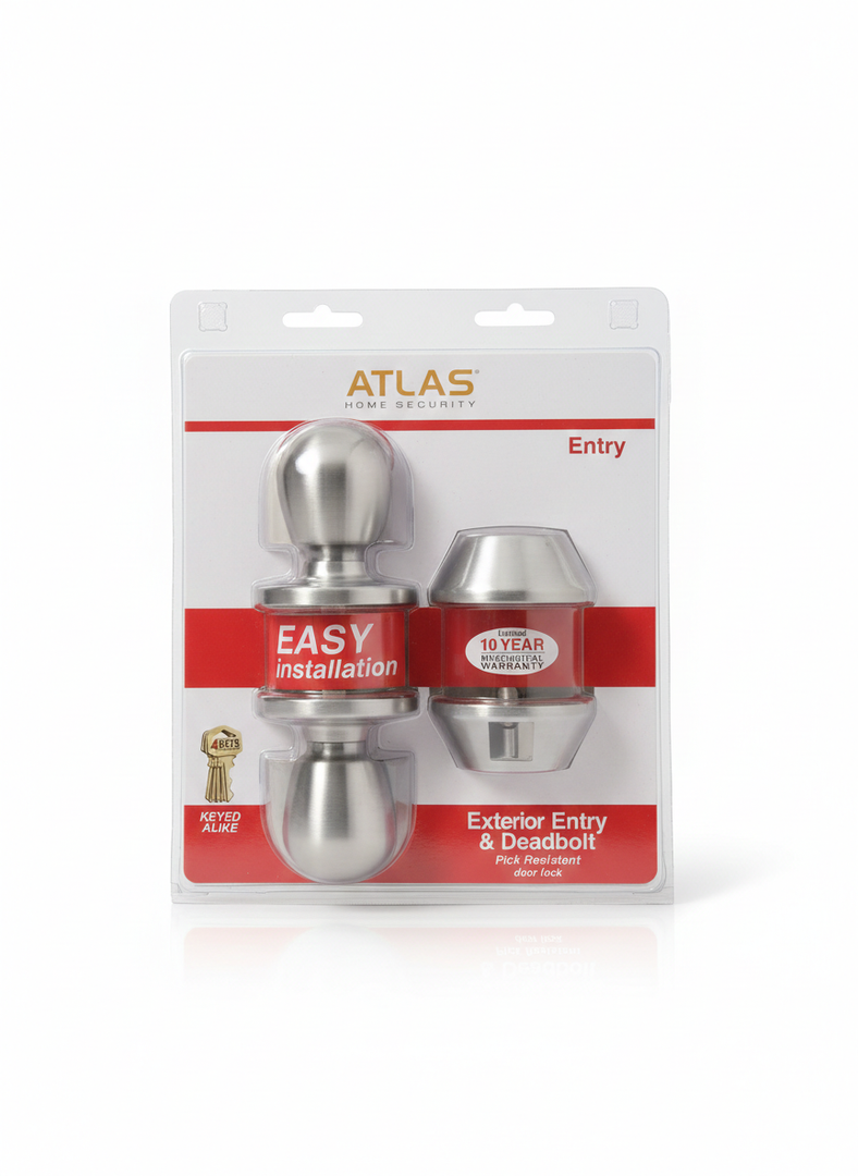 Atlas Home Security Exterior Entry Deadbolt Keyed Alike 8955 Pick Resistant