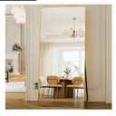 Furnbar Full Length Mirror, 79"x32" Full Body Mirror, Floor Mirrors with Stand, Body Mirrors Standing Hanging Leaning Against Wall,Aluminum Frame Mirrors for Bedroom Cloakroom,Living Room,Gold