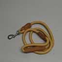 Mile High Life | Premium Leather Handle Dog Leash | Strong Rope Leash | Zinc Alloy Strong Clasp | Small Medium Large Dogs | 4/5/6 Feet(Yellow, 48 Inch (Pack of 1))