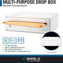 Barska CB13118 Key Lock Multi-Purpose Desktop Envelopes Cash Documents Suggestions Drop Box Organizer White 15.75" x 11" x 4.87"