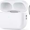 Wireless Charging Case for AirPods Pro 2nd & 1st, USB-C Port, Charger Case Replacement with Bluetooth Pairing Sync Button, Earphones Not Included (with Black Lanyard)