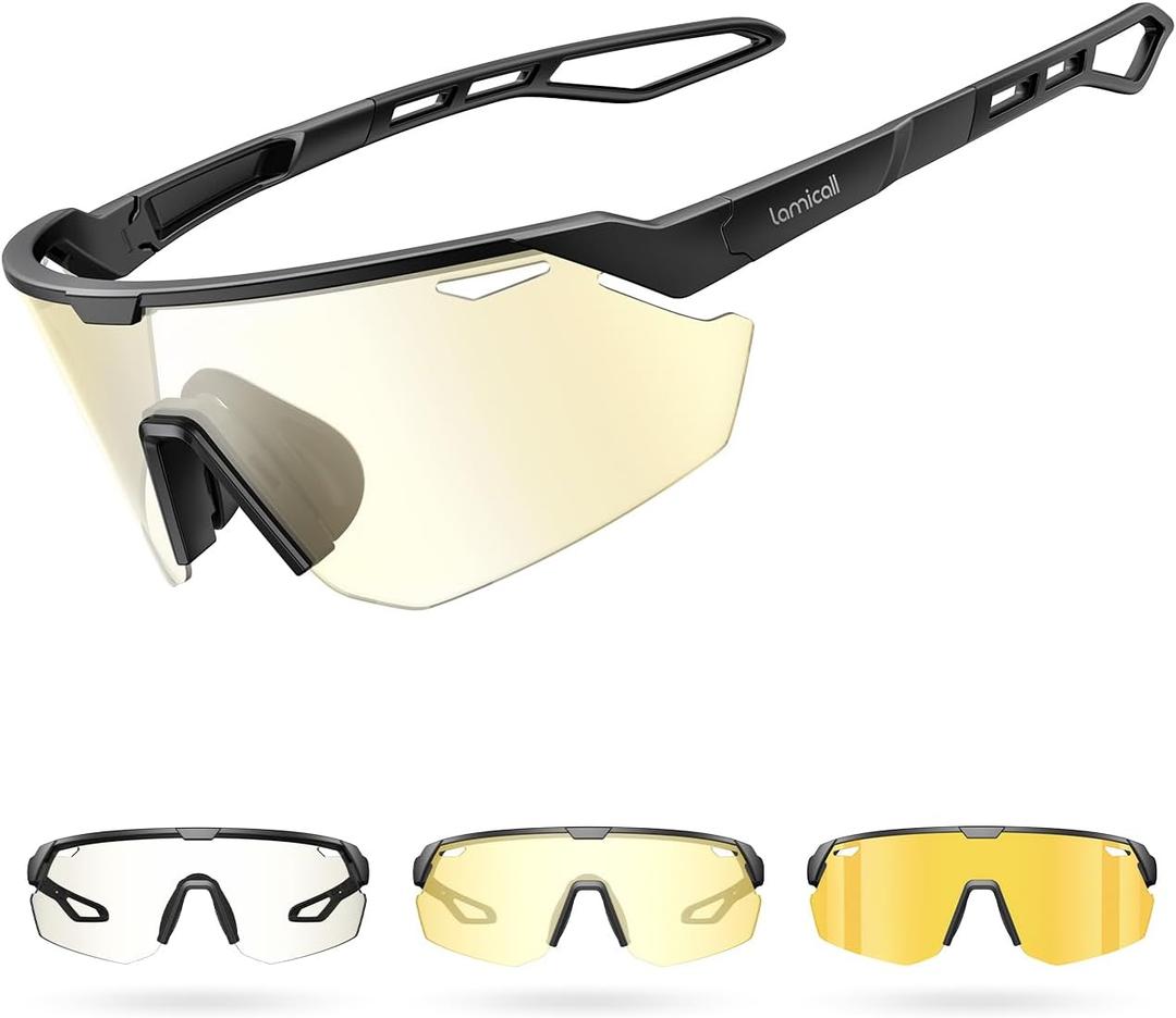 Lamicall 24g Polarized Sports Sunglasses for Men Women - UV400 Protection Sun Glasses for Baseball Running Cycling Driving