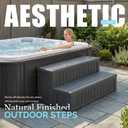 DIMAR GARDEN Hot Tub Steps with Storage Outdoor Above Ground Pool Steps, 25.5"W x 13.8"H