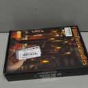 GenSwin LED Flameless Taper Candles with Remote Timer, 3 Pcs Red Window Taper Battery Operated Candles with Base and 3D Wick, Flameless Candlesticks for Wedding Party Home Decor(0.78 x 7.87)