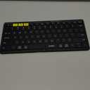 Samsers Full-Size Foldable Bluetooth Keyboard, KF08S Wireless Folding Keyboards with PU Leather Cover, Portable Travel for iPhone iPad Smartphone Tablet Laptop, Android Windows Mac OS, Black