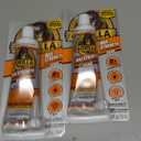 Gorilla Max Strength Construction Adhesive, Clear Glue, 2.5 Ounce Squeeze Tube (Pack of 2) - Gap Filling and Waterproof